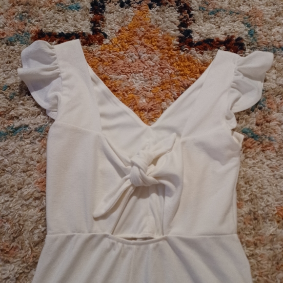 FINAL PRICE Lily White Ruffle Sleeve Tie Back Dress - Picture 6 of 13